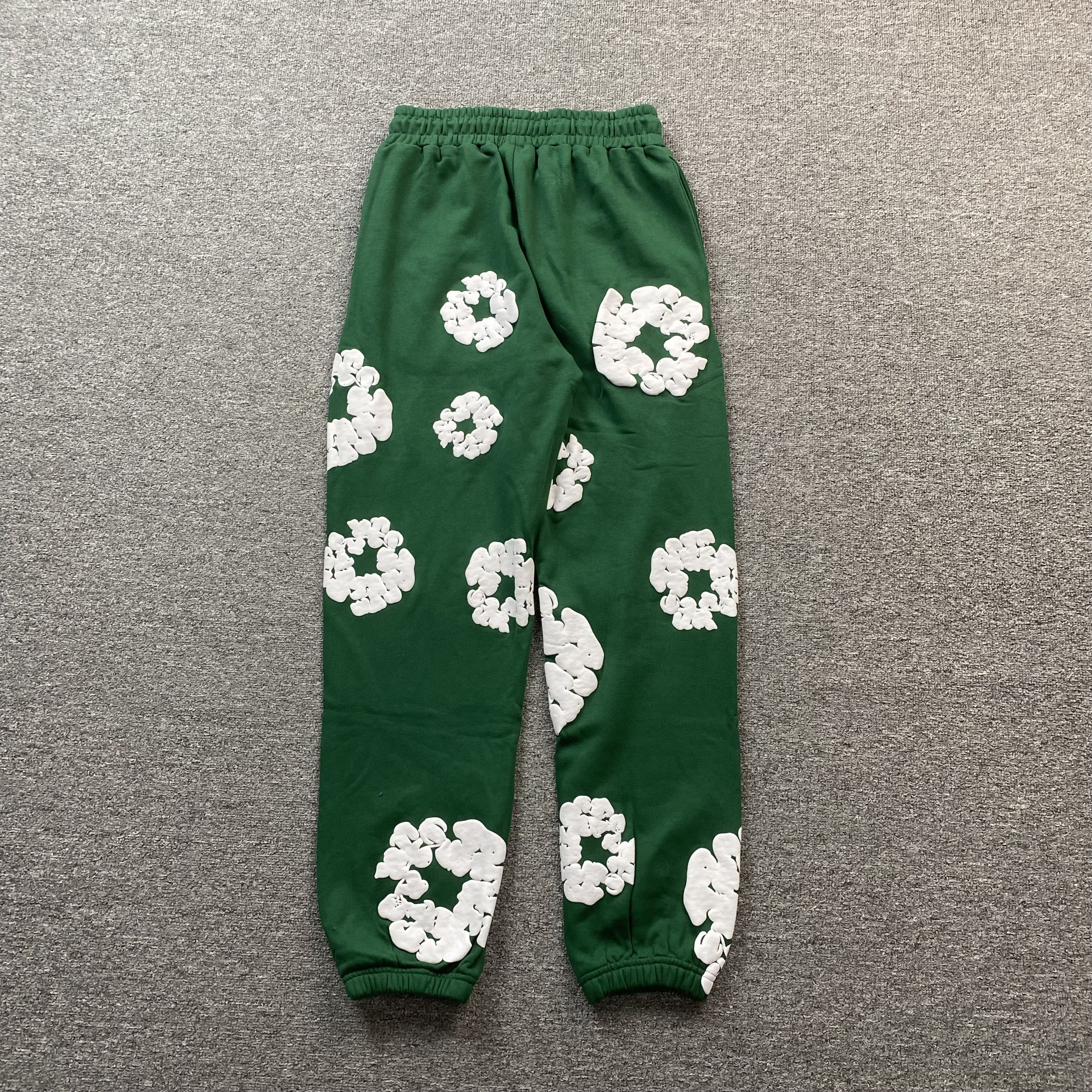 DENIM TEARS COTTON WREATH SWEATPANTS DARK GREEN