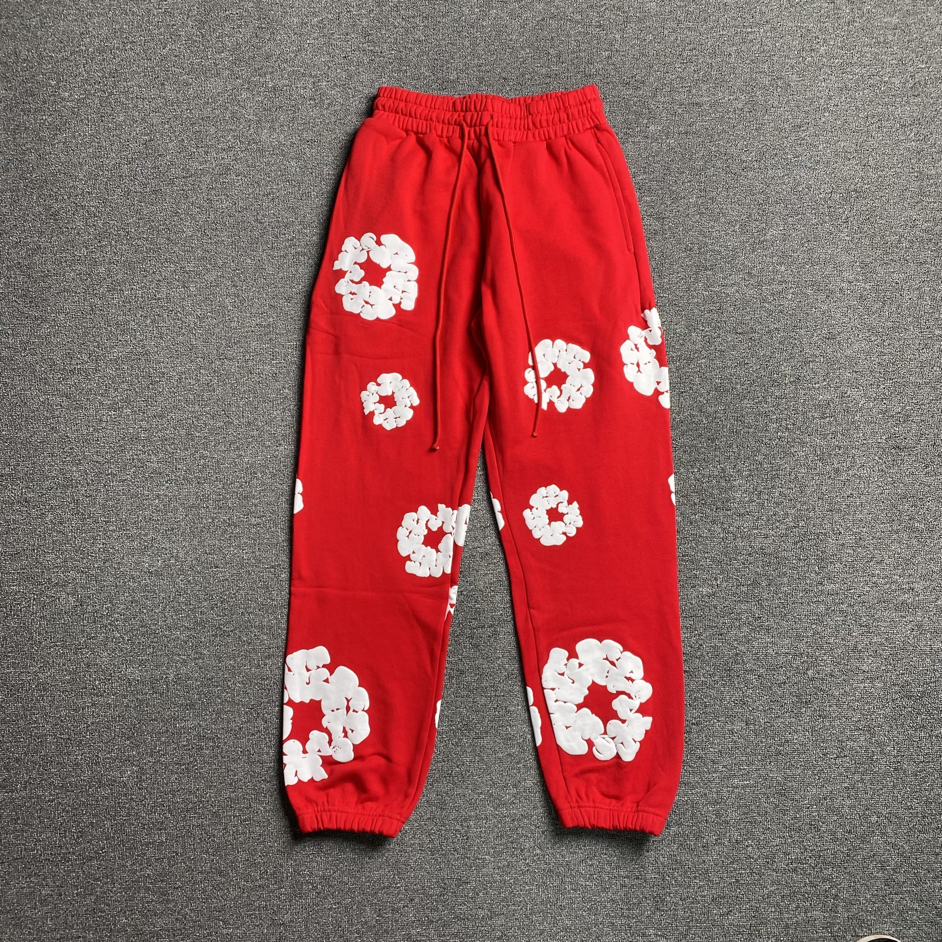 DENIM TEARS COTTON WREATH SWEATPANTS RED - netstar®
