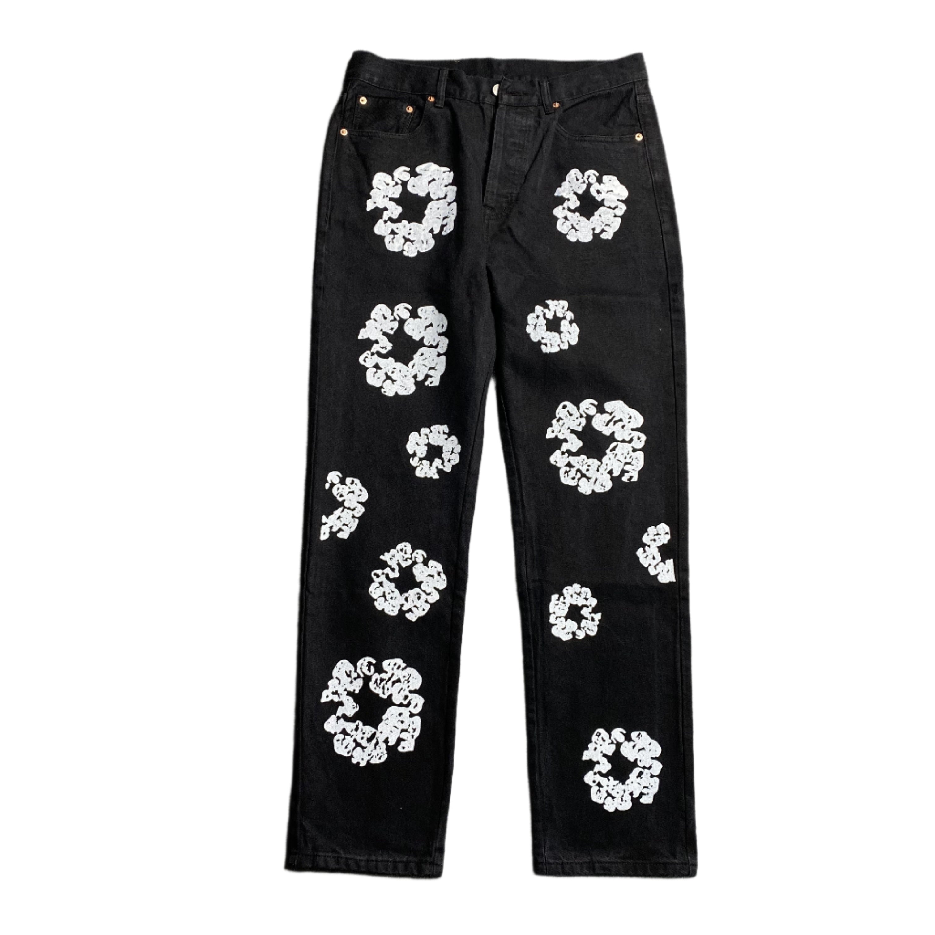 DENIM TEARS x LEVI'S COTTON WREATH JEANS BLACK - netstar®