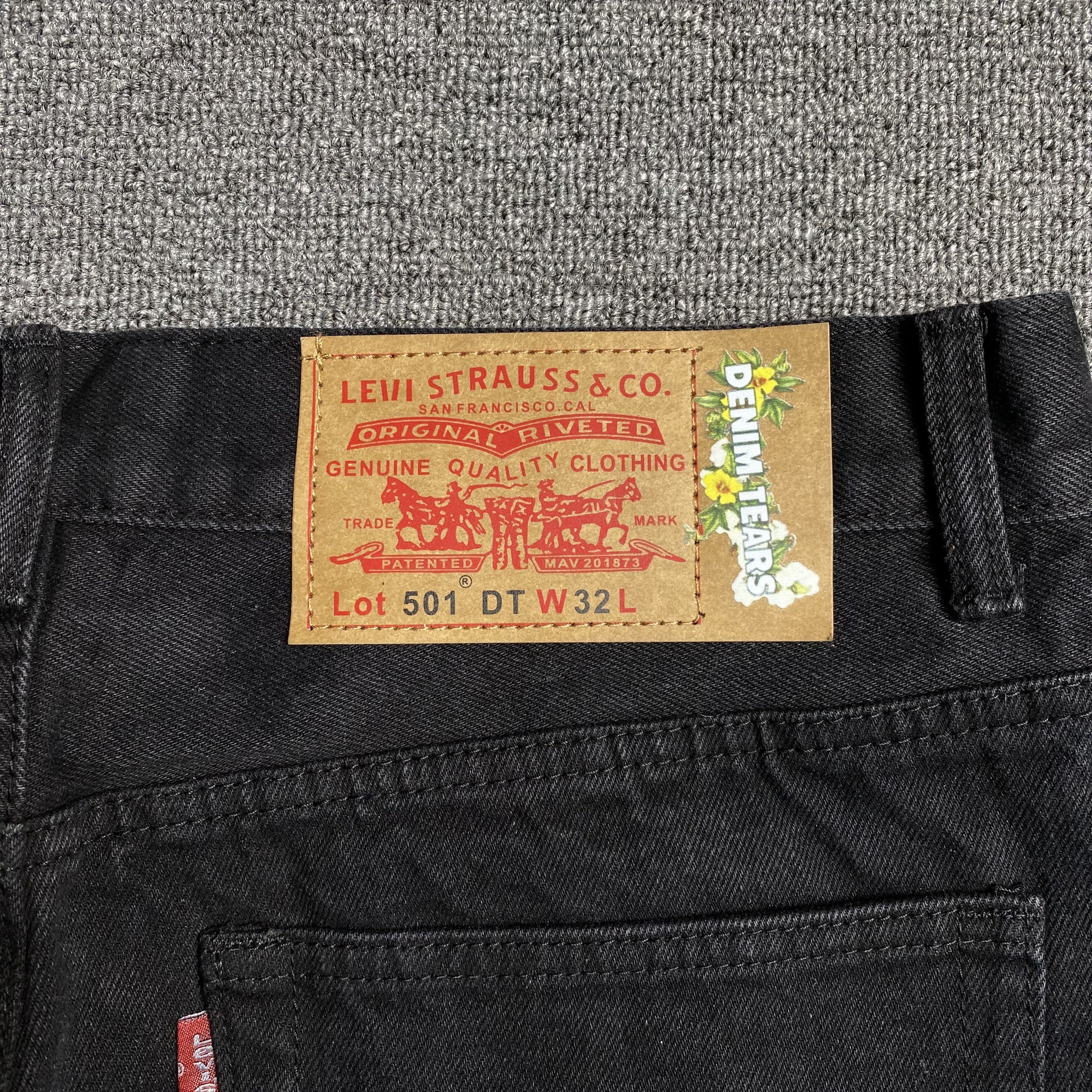 DENIM TEARS x LEVI'S COTTON WREATH JEANS BLACK - netstar®