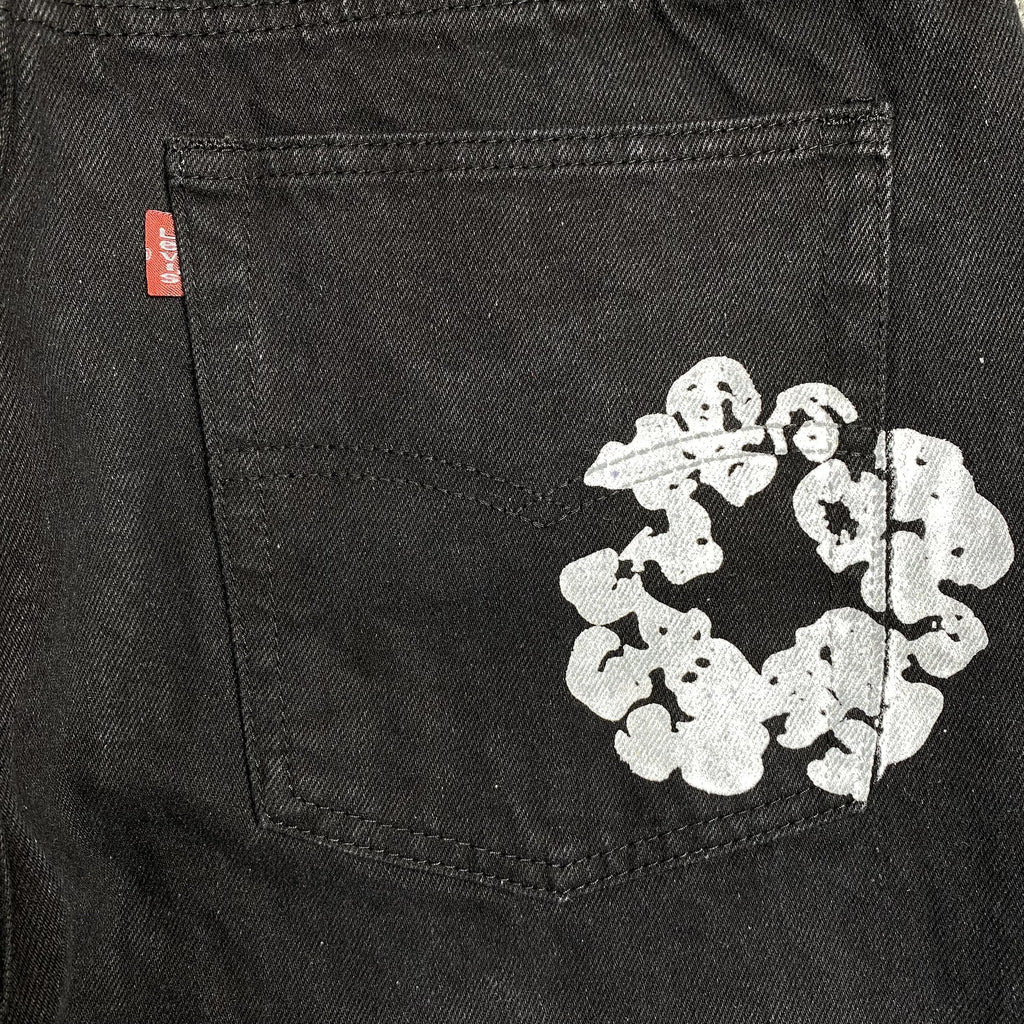 DENIM TEARS x LEVI'S COTTON WREATH JEANS BLACK - netstar®