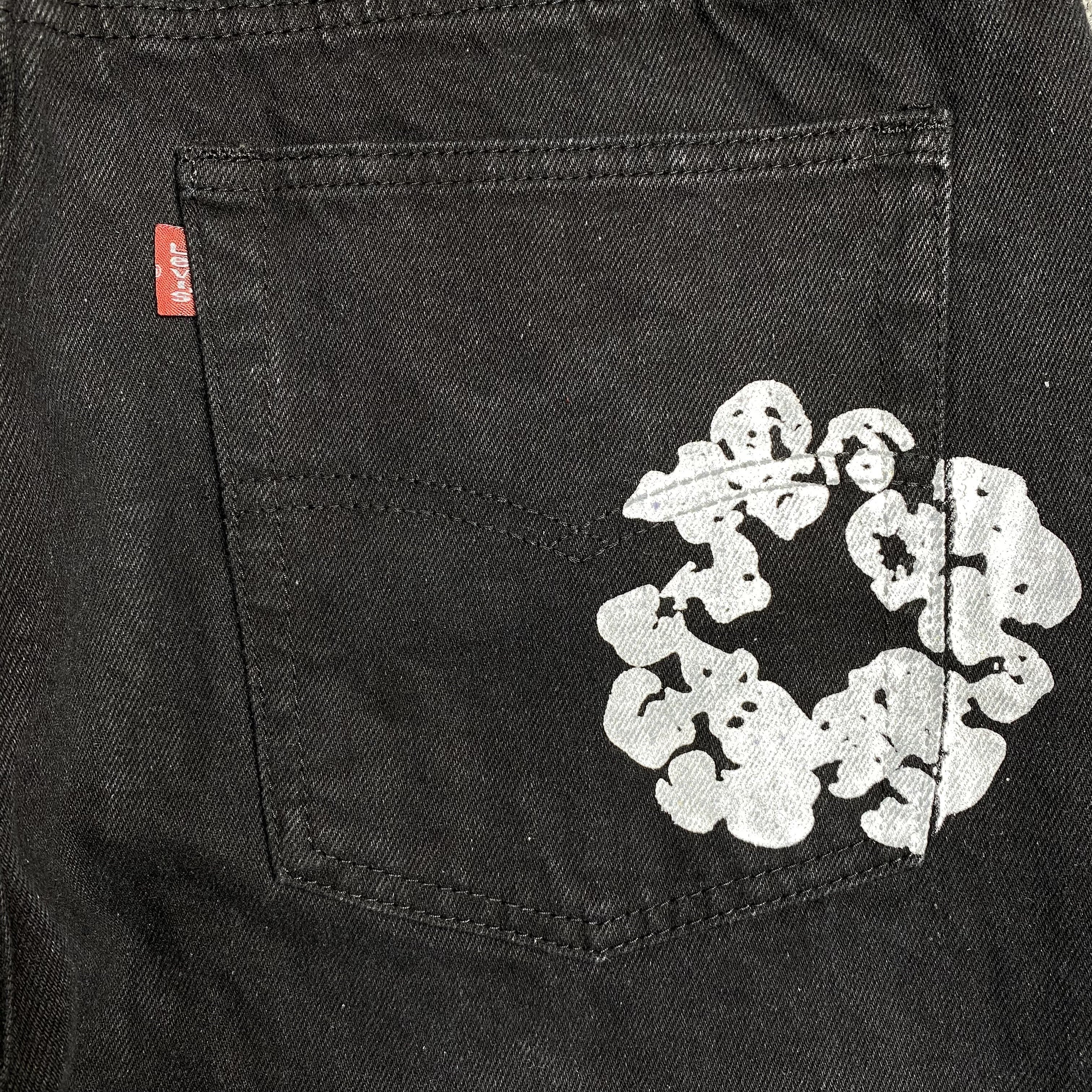 DENIM TEARS x LEVI'S COTTON WREATH JEANS BLACK - netstar®