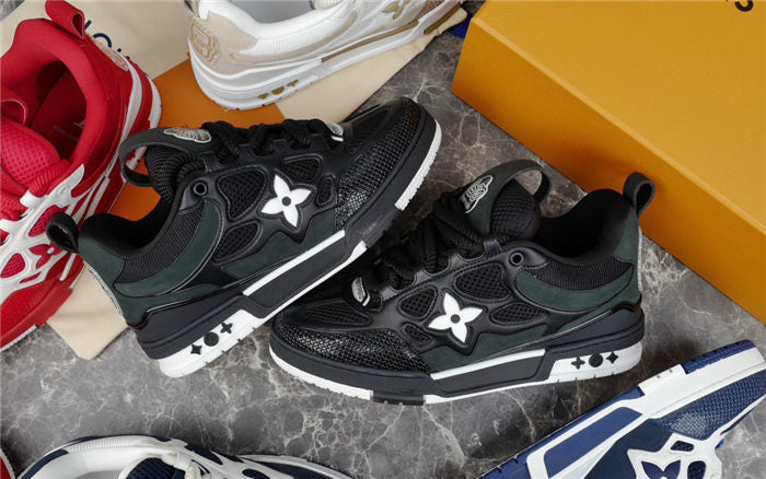 LOUIS VUITTON LV SKATE SNEAKER BLACK WHITE - netstar