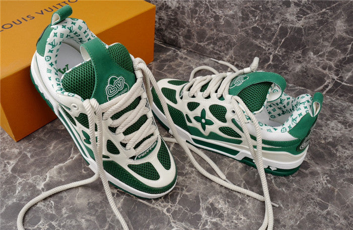 LOUIS VUITTON LV SKATE SNEAKER GREEN WHITE - netstar