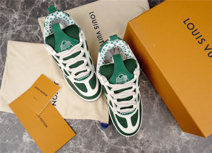 LOUIS VUITTON LV SKATE SNEAKER GREEN WHITE - netstar