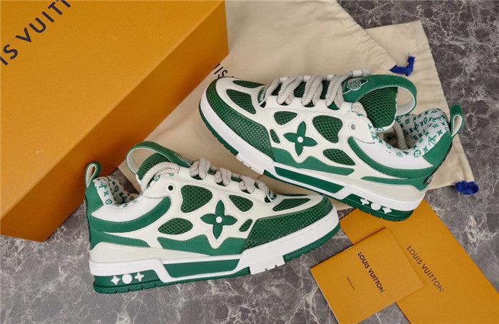LOUIS VUITTON LV SKATE SNEAKER GREEN WHITE - netstar