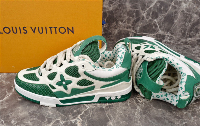 LOUIS VUITTON LV SKATE SNEAKER GREEN WHITE - netstar