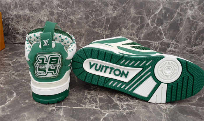 LOUIS VUITTON LV SKATE SNEAKER GREEN WHITE - netstar