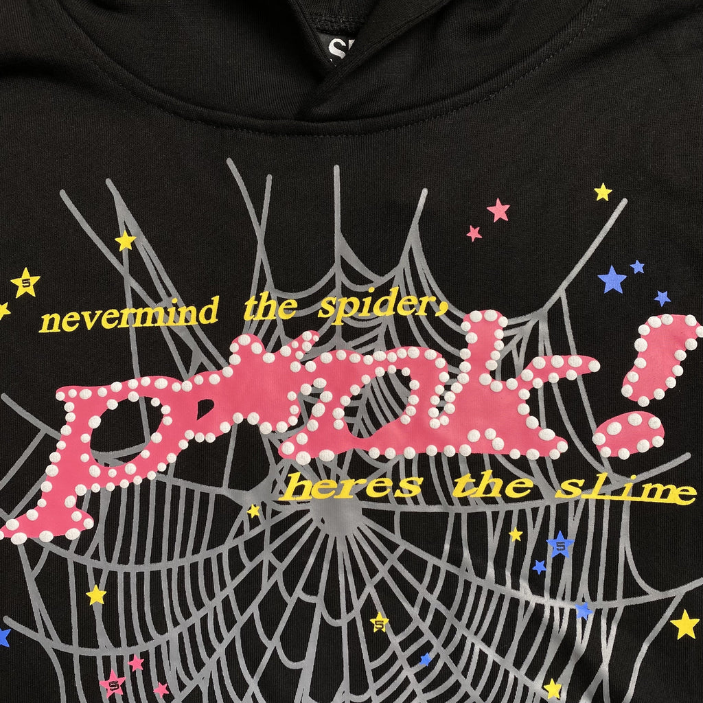 SP5DER P*NK HOODIE BLACK - netstar®