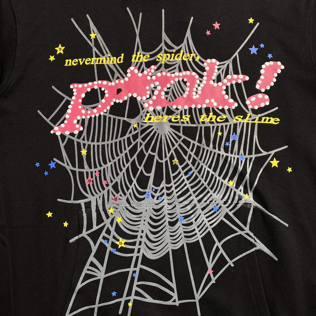 SP5DER P*NK HOODIE BLACK - netstar®
