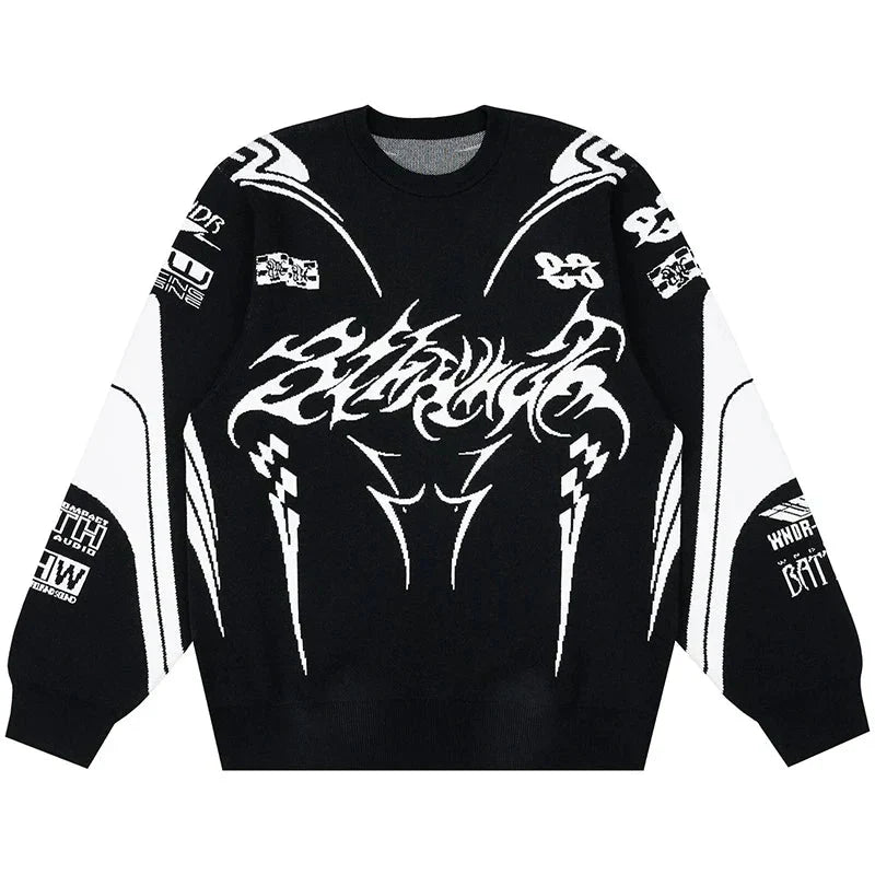 Moto Gothic Knitted Sweatshirt - netstar®