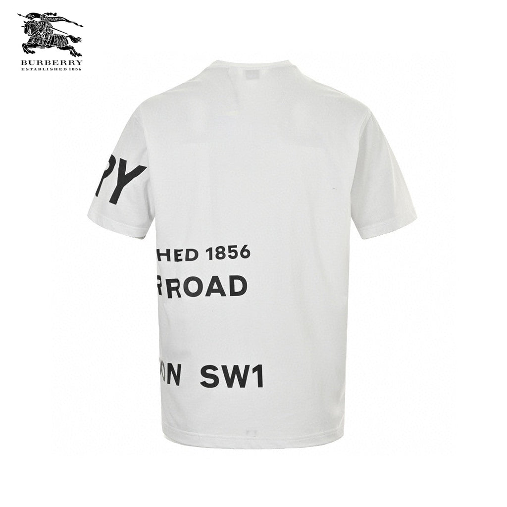 Burberry White T-Shirt with Graphic Text