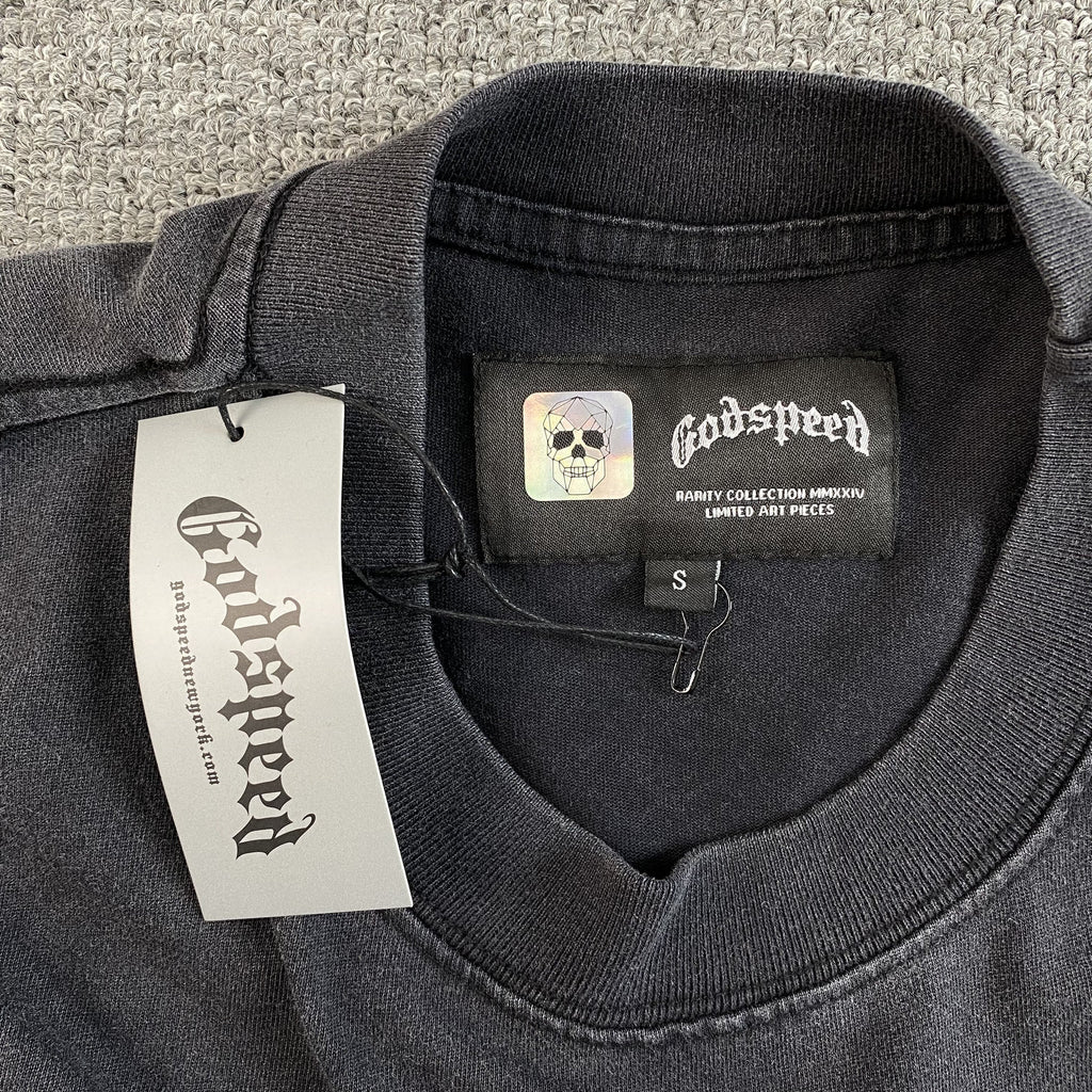 GODSPEED HILLS HAVE EYES T-SHIRT WASHED BLACK - netstar®