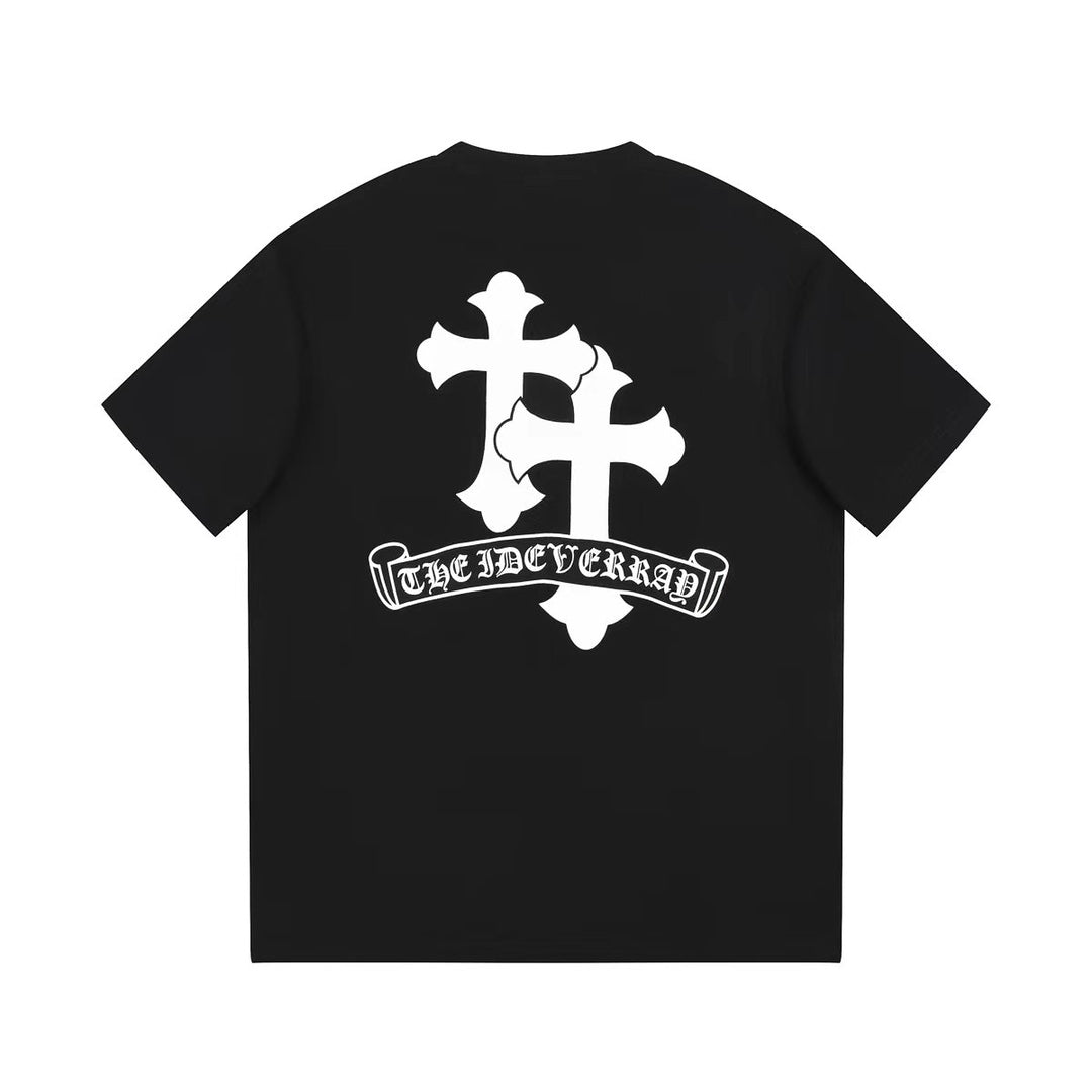 CHROME HEARTS WHITE DOUBLE CROSS T-SHIRT BLACK - netstar®