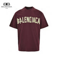 Balenciaga Burgundy Logo T-Shirt