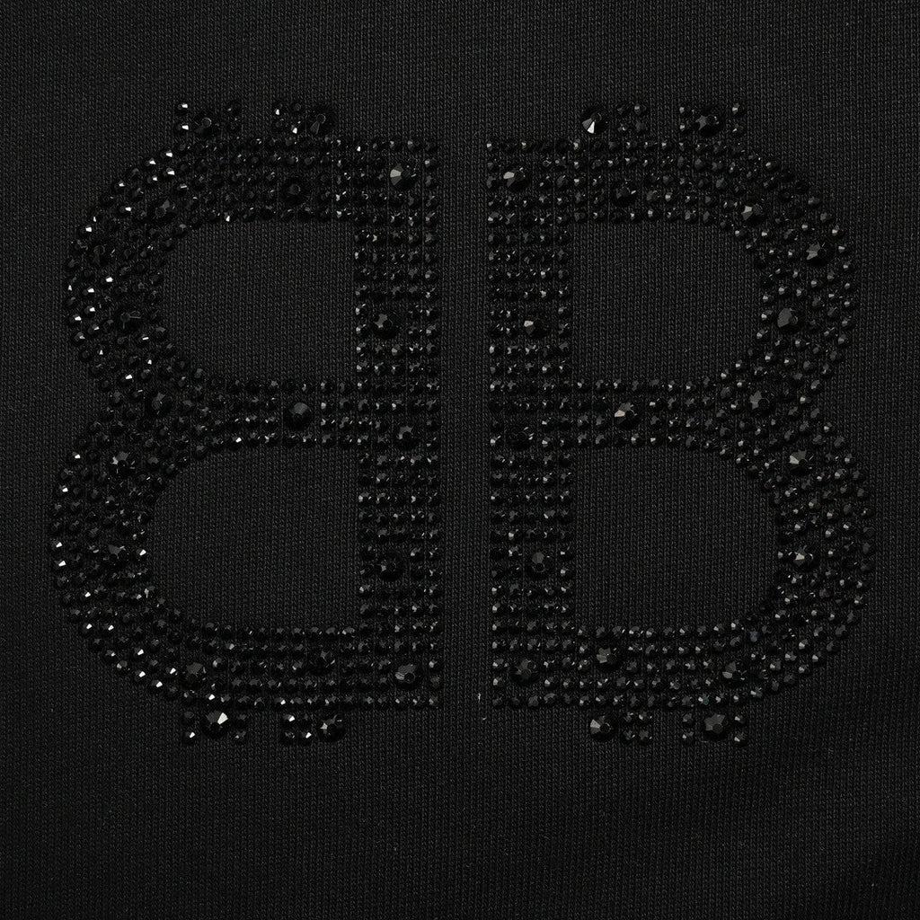 Balenciaga Crystal Logo T-Shirt in Black