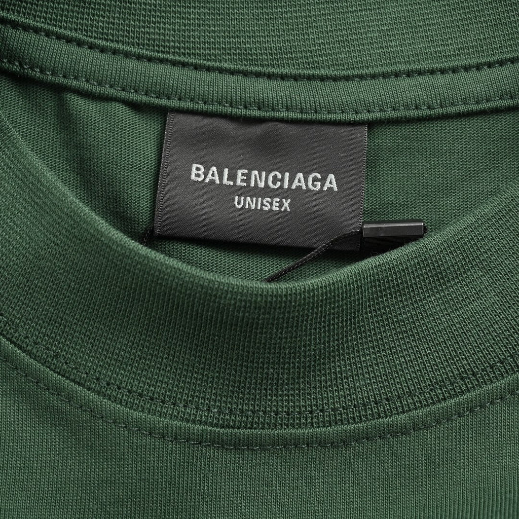 Balenciaga Distorted Logo T-Shirt (Green)