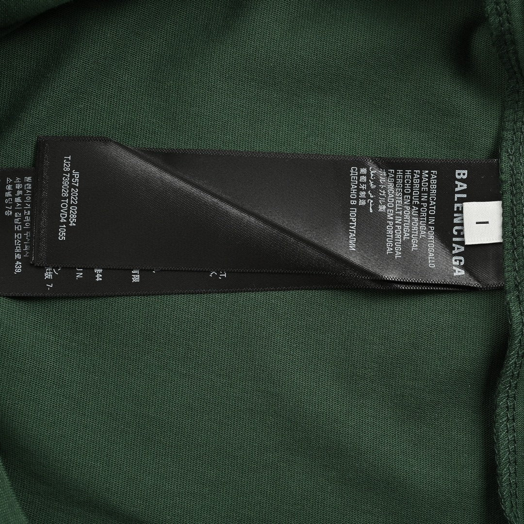 Balenciaga Distorted Logo T-Shirt (Green)