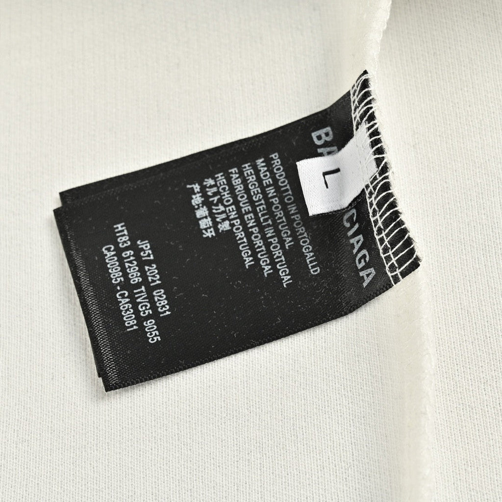 BALENCIAGA LONG SLEEVE LOGO SHIRT WHITE