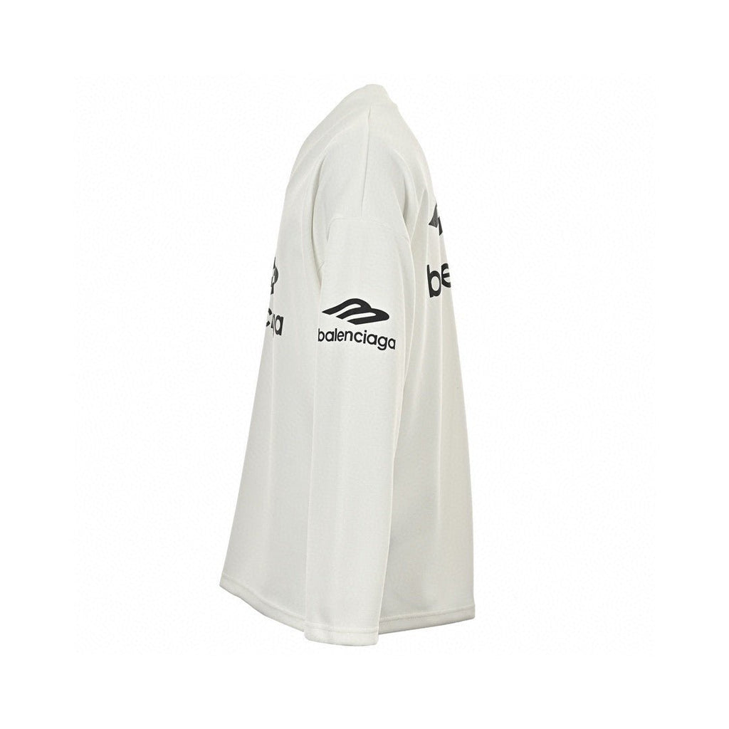 BALENCIAGA LONG SLEEVE LOGO SHIRT WHITE