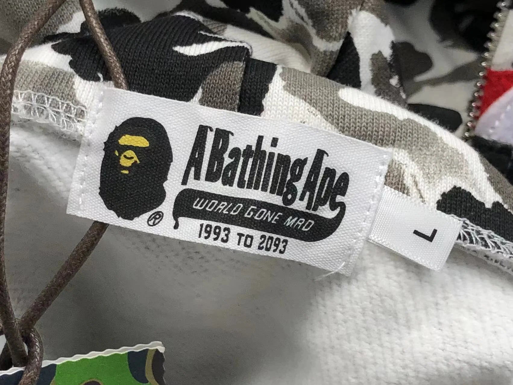 BAPE ABC CAMO SHARK FULL ZIP HOODIE GREY - netstar®