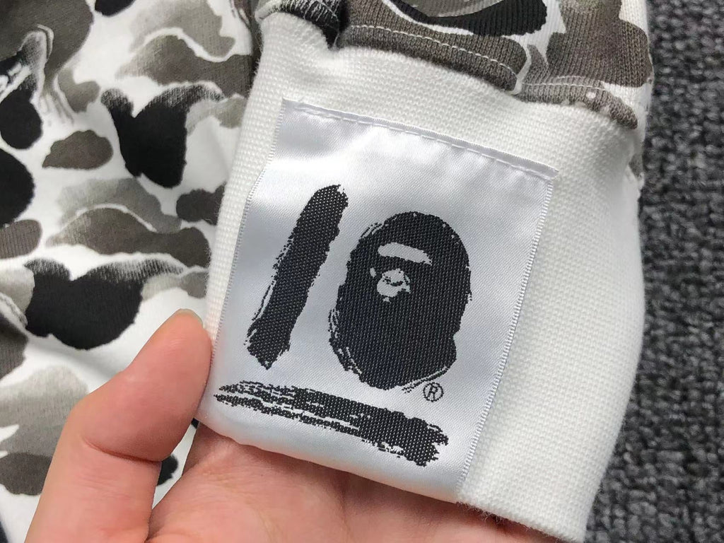 BAPE ABC CAMO SHARK FULL ZIP HOODIE GREY - netstar®