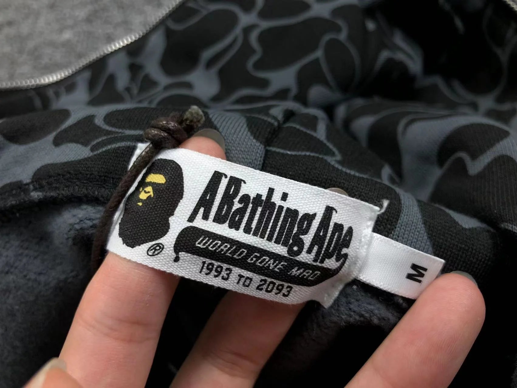 BAPE X DOVER STREET MARKET SPECIAL CAMO SHARK FULL ZIP HOODIE BLACK - netstar®