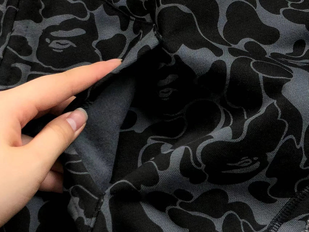 BAPE X DOVER STREET MARKET SPECIAL CAMO SHARK FULL ZIP HOODIE BLACK - netstar®