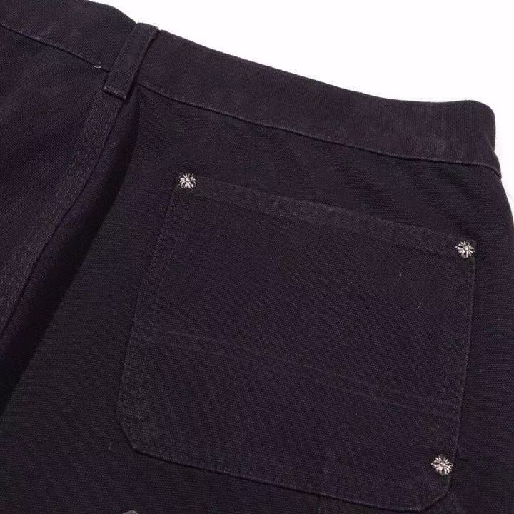 CHROME HEARTS BLACK DOUBLE KNEE CARPENTER JEANS - netstar®