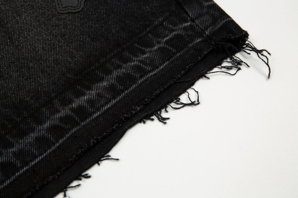 CHROME HEARTS BLACK CROSS PATCH JORTS BLACK - netstar®
