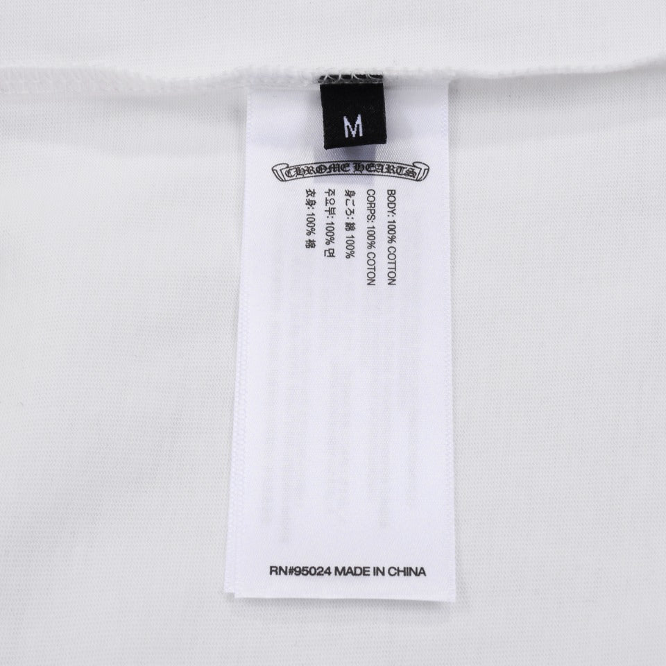 CHROME HEARTS LOGO COLLAR T-SHIRT WHITE - netstar®