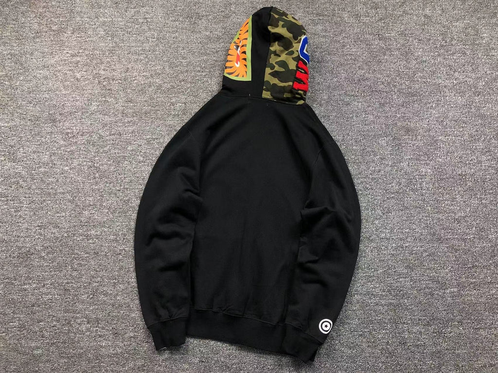 BAPE SHARK FULL ZIP HOODIE BLACK - netstar®