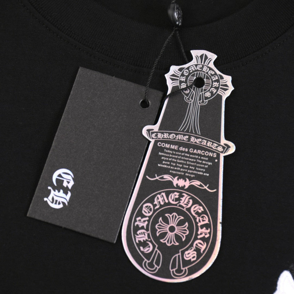 CHROME HEARTS WHITE CROSS T-SHIRT BLACK - netstar®