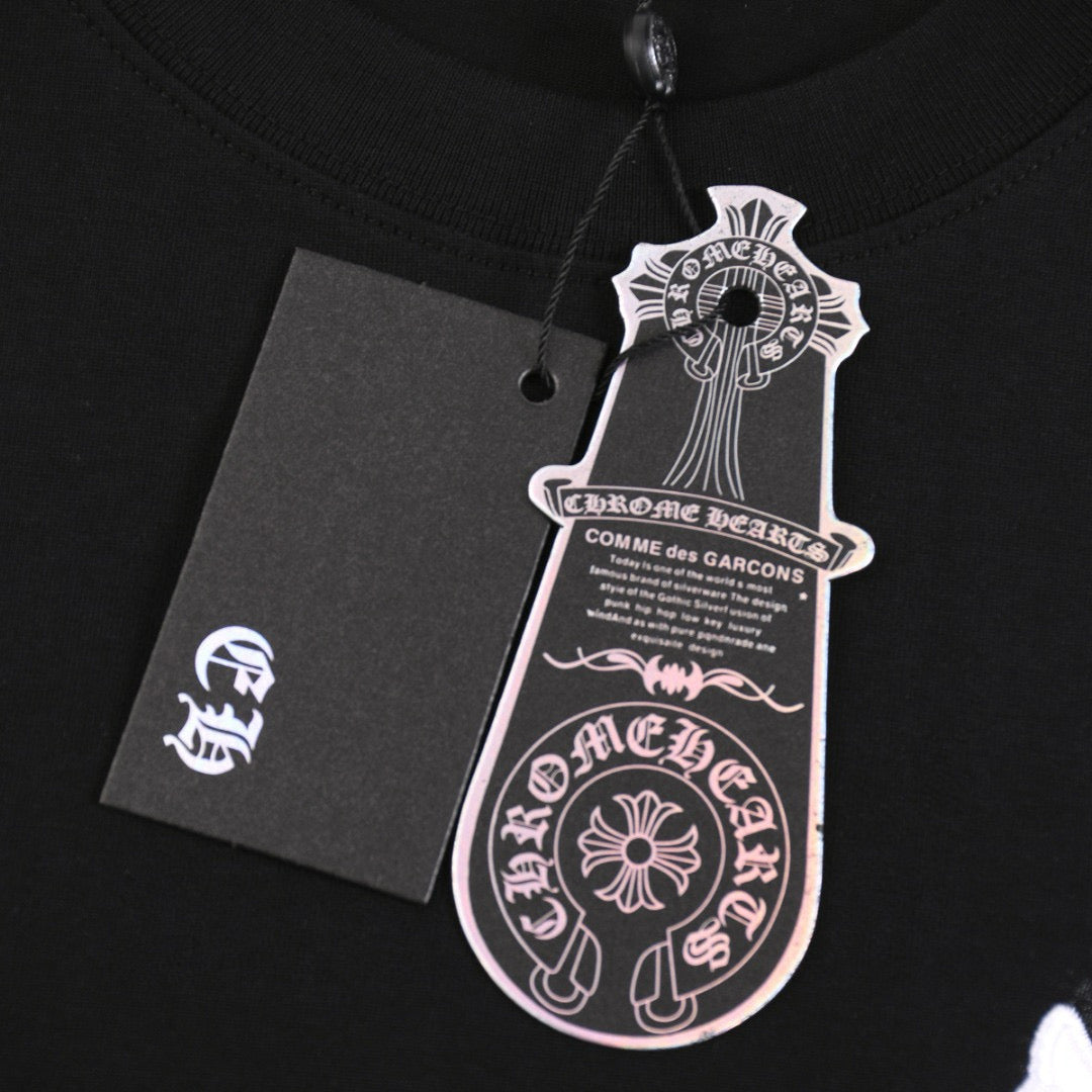 CHROME HEARTS WHITE CROSS T-SHIRT BLACK - netstar®