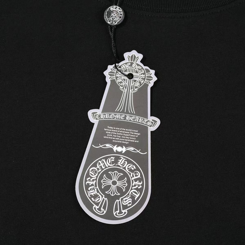 CHROME HEARTS WHITE DOUBLE CROSS T-SHIRT BLACK - netstar®