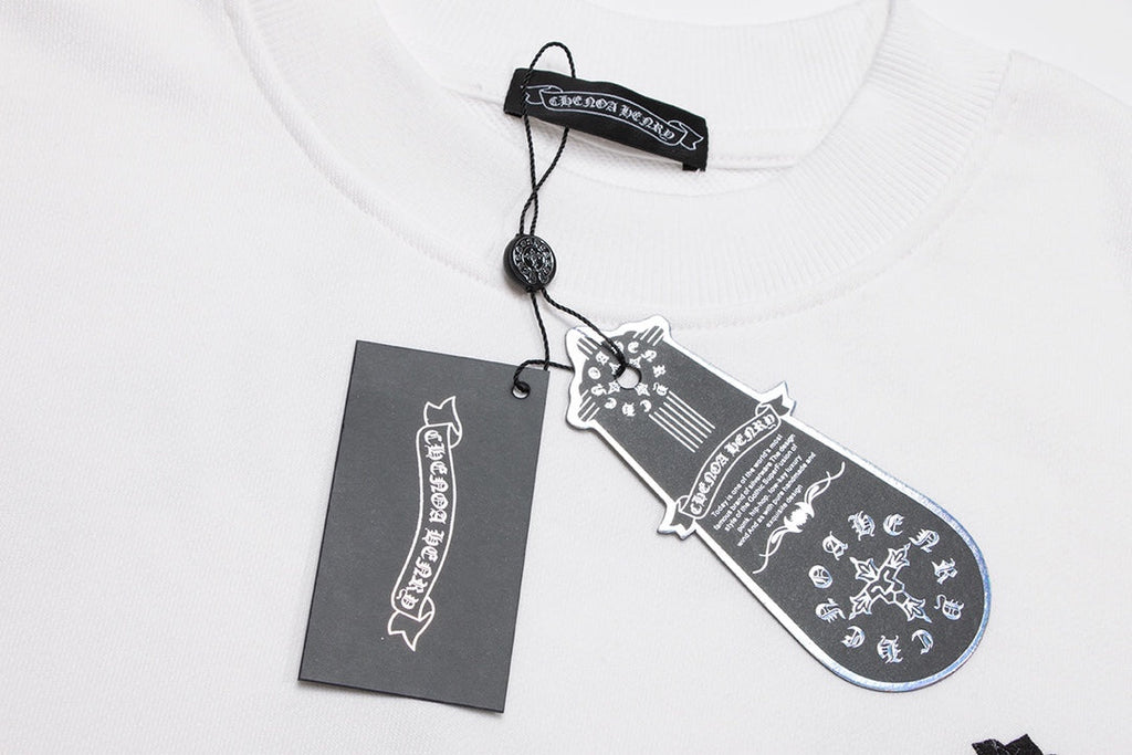 CHROME HEARTS BLACK CROSS SWEATSHIRT WHITE - netstar®