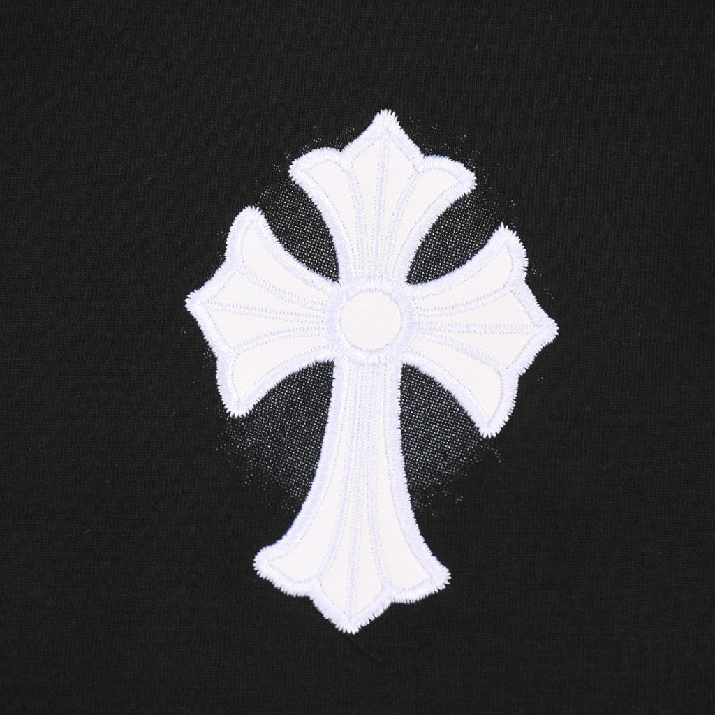 CHROME HEARTS WHITE CROSS T-SHIRT BLACK - netstar®