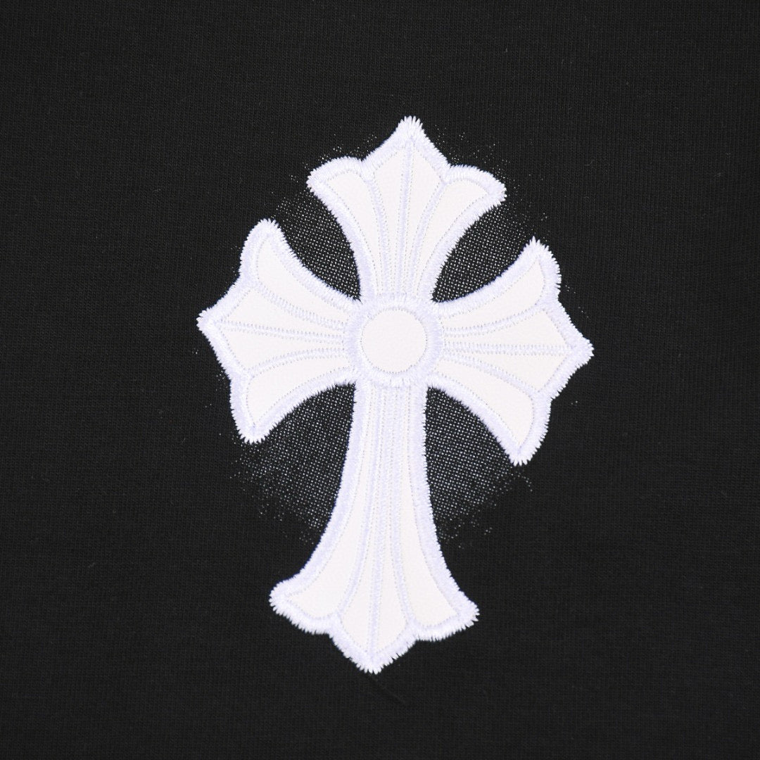 CHROME HEARTS WHITE CROSS T-SHIRT BLACK - netstar®