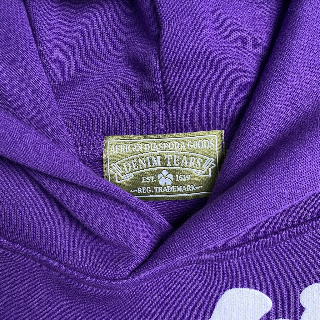 DENIM TEARS COTTON WREATH HOODIE PURPLE - netstar