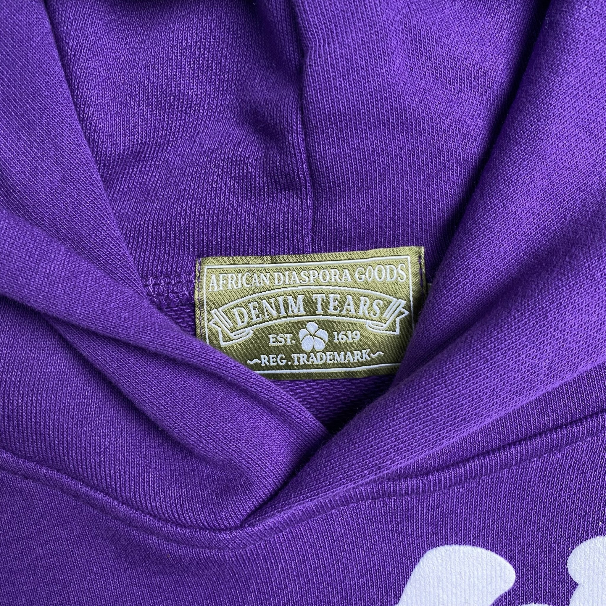 DENIM TEARS COTTON WREATH HOODIE PURPLE - netstar