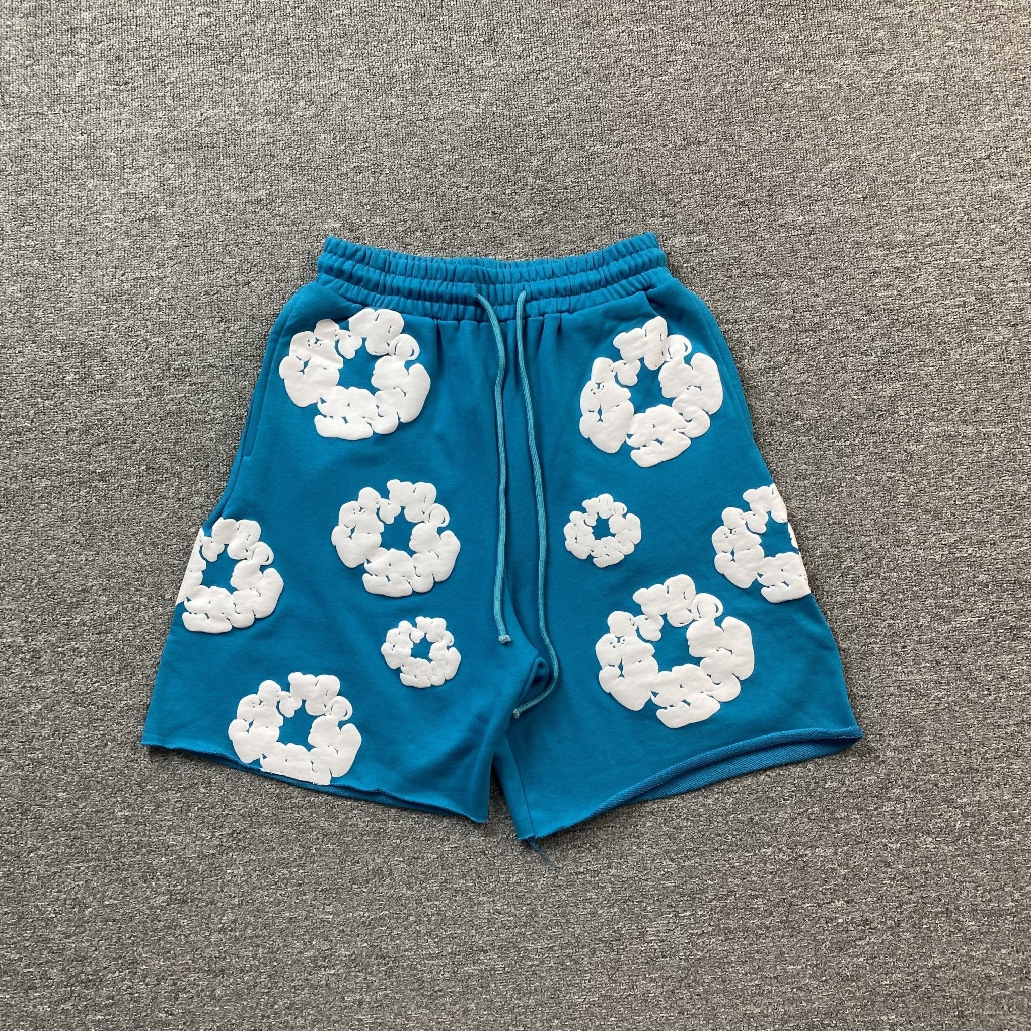 DENIM TEARS COTTON WREATH SHORTS CERULEAN - netstar