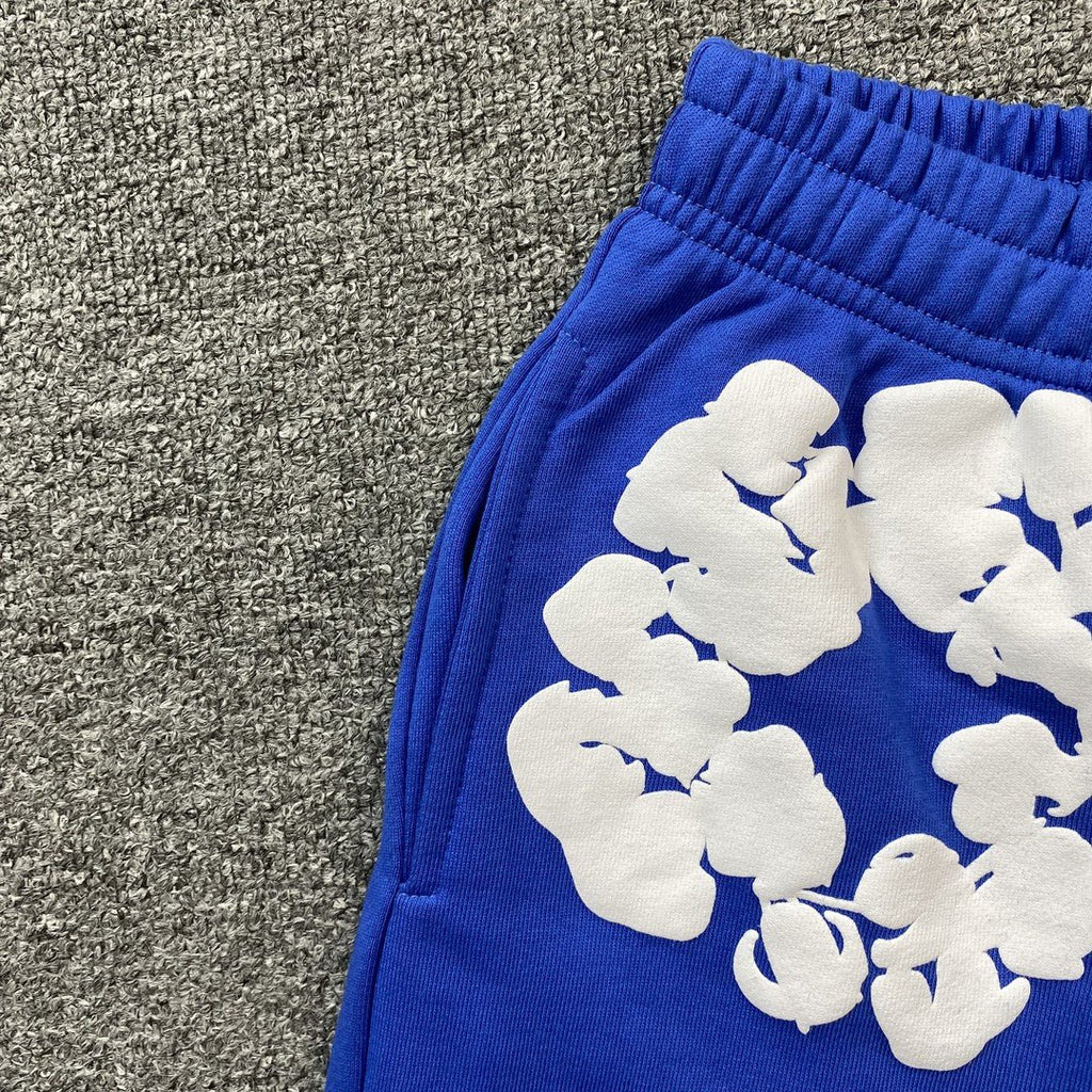 DENIM TEARS COTTON WREATH SHORTS DEEP BLUE - netstar