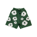 DENIM TEARS COTTON WREATH SHORTS GREEN - netstar