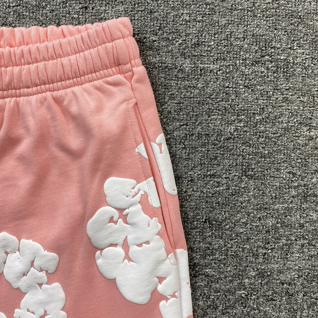 DENIM TEARS COTTON WREATH SHORTS PEACH - netstar