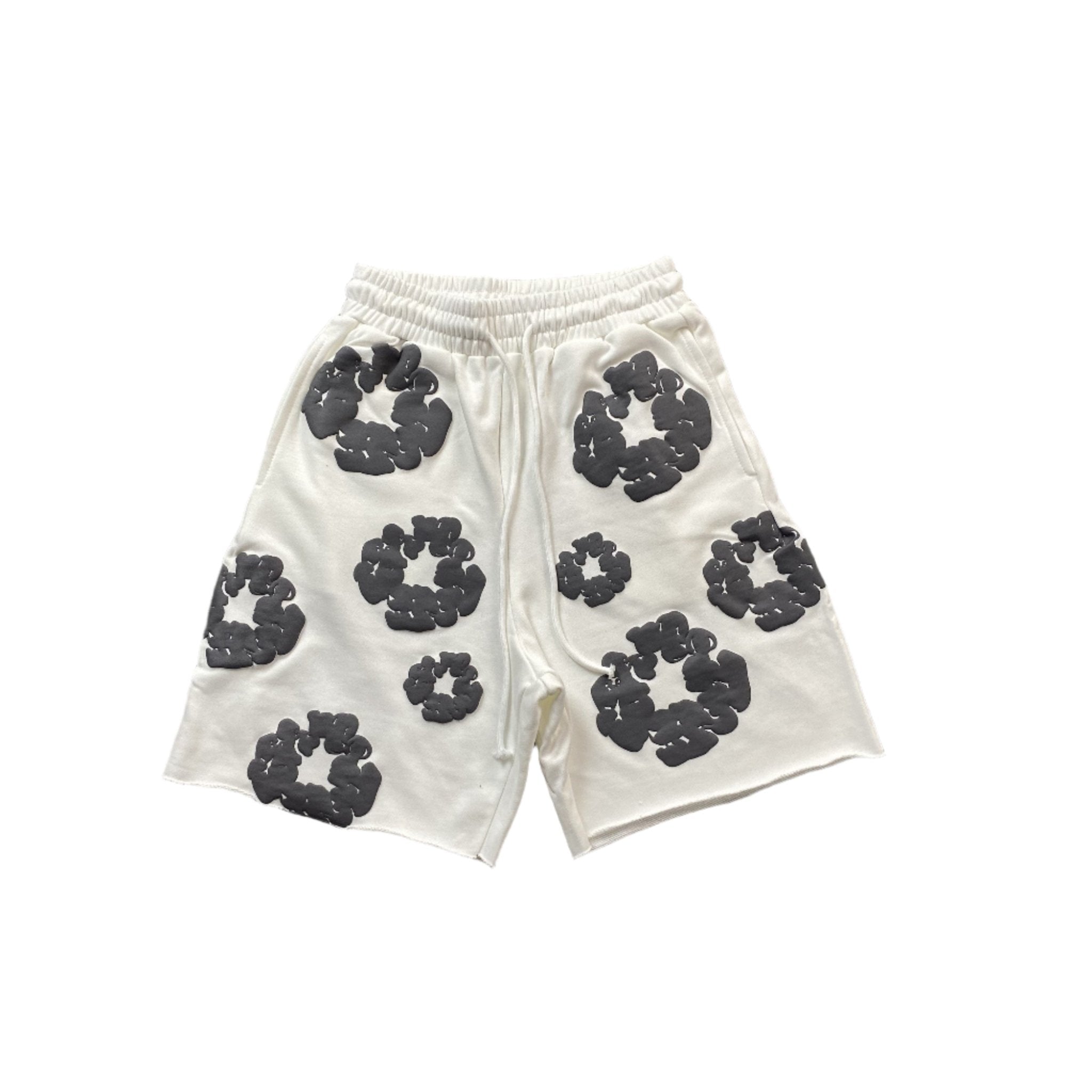 DENIM TEARS COTTON WREATH SHORTS WHITE - netstar