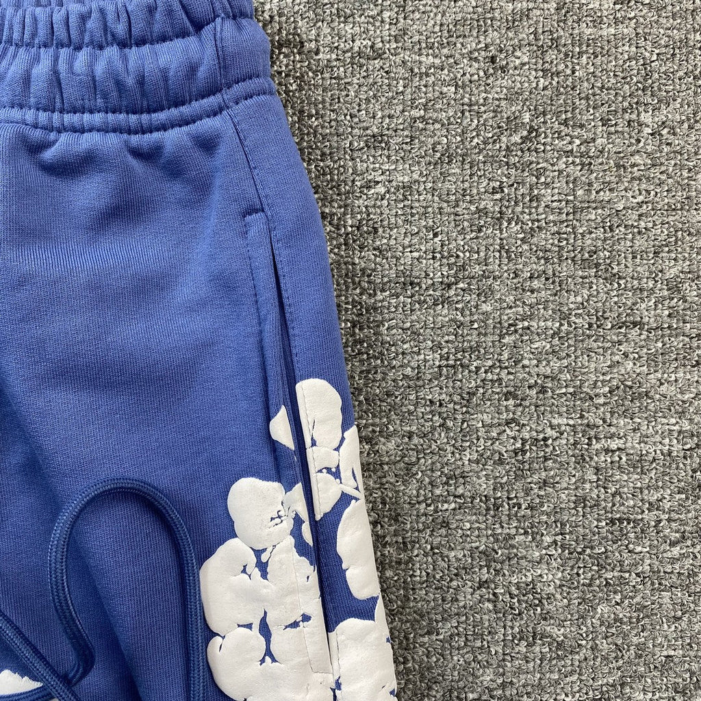 DENIM TEARS COTTON WREATH SWEATPANTS BLUE - netstar