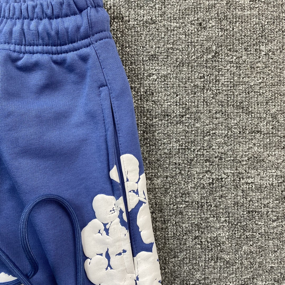 DENIM TEARS COTTON WREATH SWEATPANTS BLUE - netstar