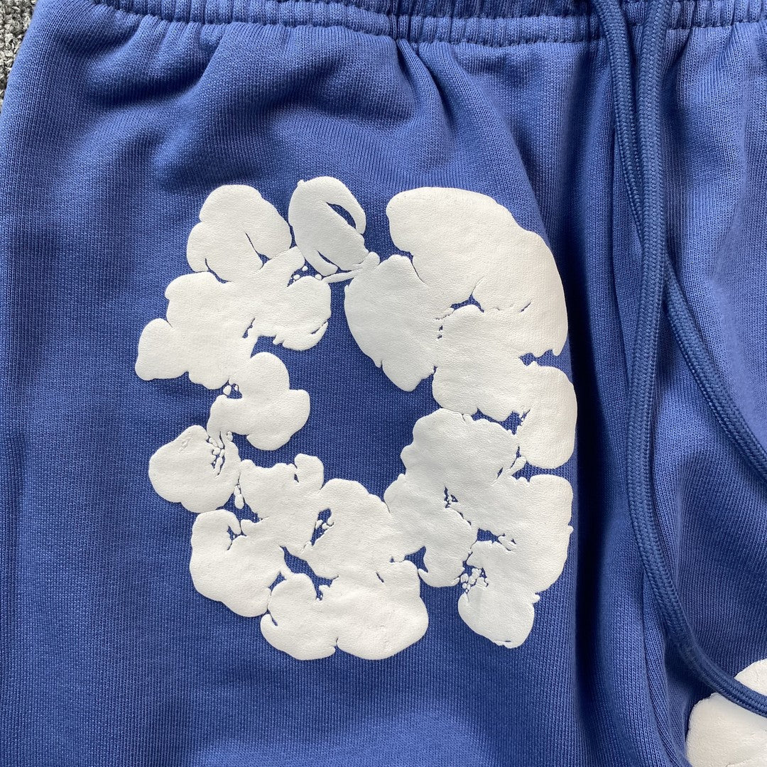 DENIM TEARS COTTON WREATH SWEATPANTS BLUE - netstar