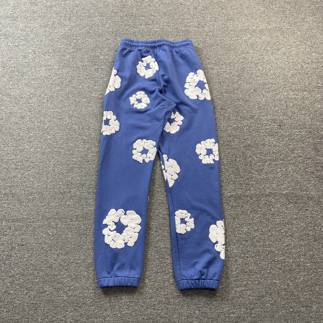 DENIM TEARS COTTON WREATH SWEATPANTS BLUE - netstar