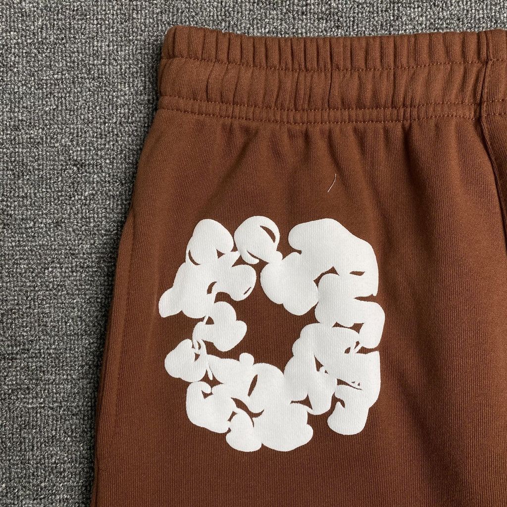DENIM TEARS COTTON WREATH SWEATPANTS BROWN - netstar